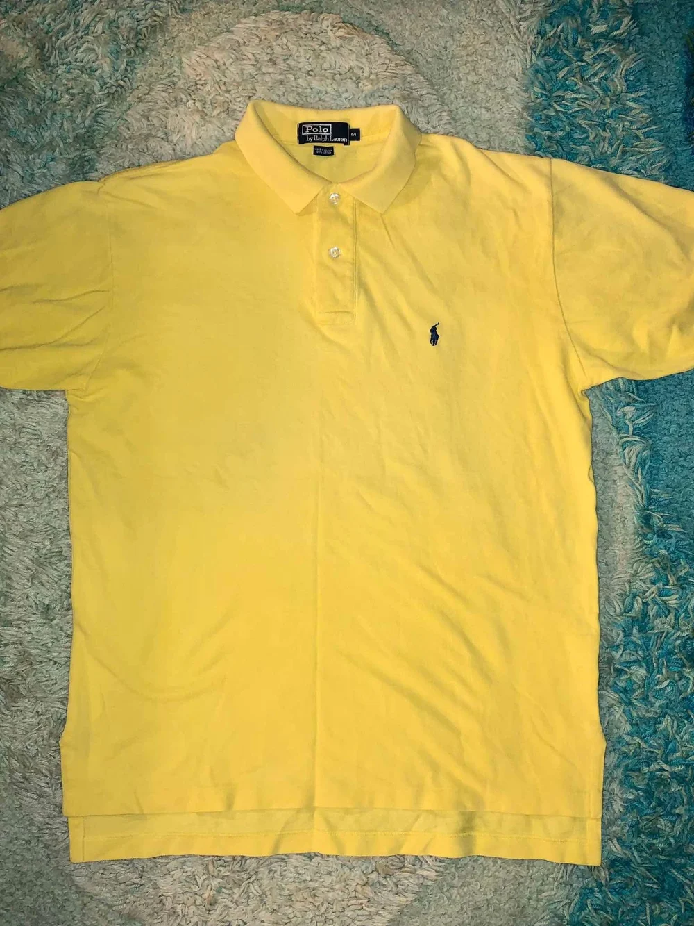 Ralph Lauren Yellow Polo Shirt with Navy Pony